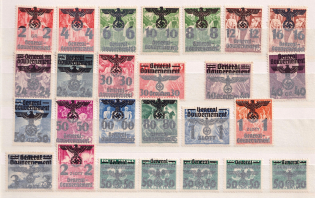 1940 General Government, Germany (Mi. 14 - 39, Full Set, CV $80)