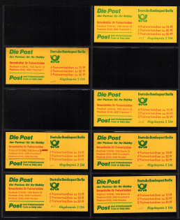 1980 Collection of West Berlin Booklets, Germany (Mi. 11 d, 11 e, 11 f, Varieties, High CV)
