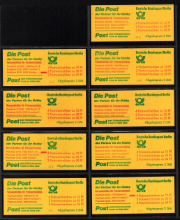 1980 Collection of West Berlin Booklets, Germany (Mi. 11 g, 11 h, 11 h Z, 11 i, Varieties, High CV)