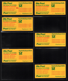 1980 Collection of West Berlin Booklets, Germany (Mi. 11 k, 11 L, 11 m, Varieties, High CV)