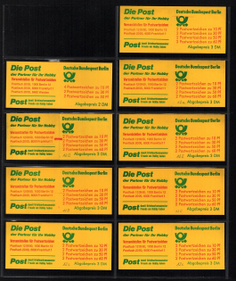 1980 Collection of West Berlin Booklets, Germany (Mi. 12 a, 12 b, 12 c, Varieties, High CV)