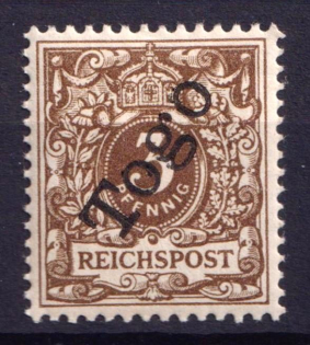 1897-99 Togo, German Colonies, Kaiser’s Yacht, Germany (Mi. 1)
