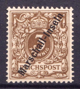 1899 3pf Marshall Islands, German Colonies, Kaiser’s Yacht, Germany (Mi. 7)