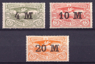 1922 Joining of Upper Silesia, Germany (Mi. 41 - 43, Full Set)