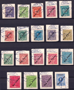 1918 Tarnow Local Issue, Poland (Type I, Full Set, Readable Postmarks, CV $150)