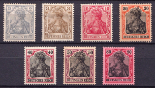 1905-13 German Empire, Germany (Mi. 83 I - 93 I, CV $280)