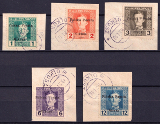 1918 Olkusz Local Issue, Poland (Readable Postmarks, CV $20)