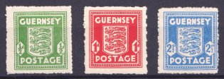 1941-44 Guernsey, German Occupation, Germany (Mi. 1 - 3, Full Set, CV $70, MNH)