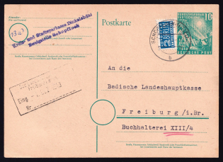 1949 Federal Republic of Germany, Germany Postсard, Schopfloch - Freiburg