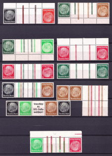 1933-39 Third Reich, Germany (Se-tenants (Zummendruck), High CV)