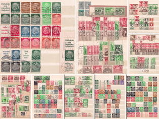 1933-40 Third Reich, Germany (Se-tenants (Zummendruck), Canceled, High CV)