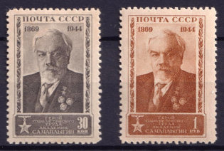 1944 100th Anniversary of the Birth of Chapligin, Soviet Union USSR (Full Set, MNH)