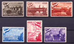 1947 10th Anniversary of the Moscow - Volga Canal, Soviet Union USSR (Full Set)