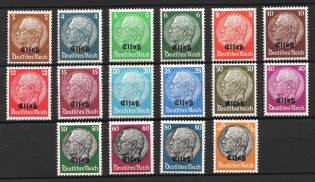 1940 Alsace, German Occupation, Germany (Mi. 1-16, Full Set, CV $60, MNH)