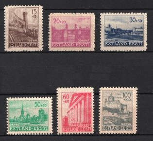 1941 Estonia, German Occupation, Germany (Mi. 4 - 9, Full Set, MNH)