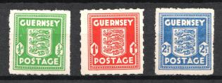 1941-44 Guernsey, German Occupation, Germany (Mi. 1 - 3, Full Set, CV $70, MNH)