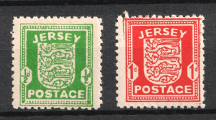 1941-42 Jersey, German Occupation, Germany (Mi. 1 x - 2 x, Full Set, CV $30)