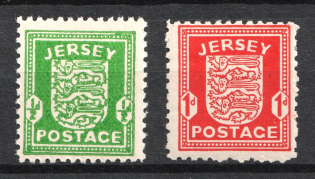 1941-42 Jersey, German Occupation, Germany (Mi. 1 y - 2 y, Full Set, CV $30)