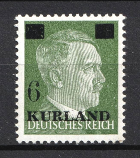 1945 6pf on 5pf Kurland, German Occupation, Germany (Mi. 1 II, Signed, CV $180, MNH)