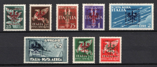 1944 Ljubljana, German Occupation, Germany, Airmail (Mi. 21 - 28, Full Set, Signed, CV $350)