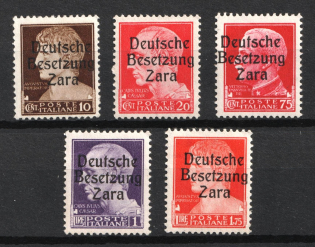 1943 Zadar, German Occupation, Germany (Mi. 2, 4, 8, 9, 11, Signed, CV $140, MNH)