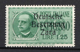 1943 1.25l Zadar, German Occupation, Germany (Mi. 21, Signed, CV $40, MNH)