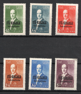1942 Karelia, Finland, Finnish Occupation (Mi. 16 - 21, Full Set, MNH)