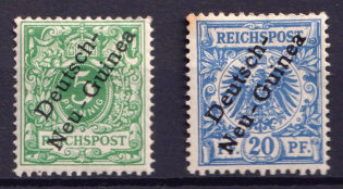 1897-99 New Guinea, German Colonies, Germany (Mi. 2, 4)