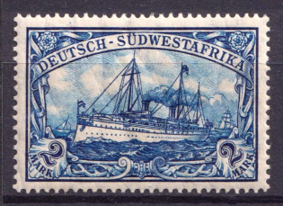 1906-19 2m South West Africa, German Colonies, Kaiser’s Yacht, Germany (Mi. 30 A)