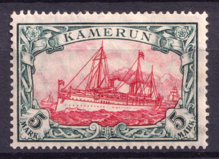 1905-19 5m Cameroon, German Colonies, Kaiser’s Yacht, Germany (Mi. 25)