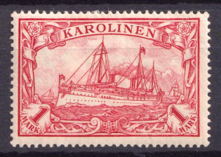 1900 1m Caroline Islands, German Colonies, Kaiser’s Yacht, Germany (Mi. 16)