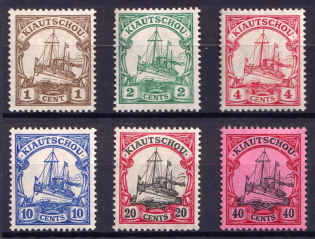 1905-19 Kiautschou, German Colonies, Kaiser’s Yacht, Germany (Mi. 28-33)