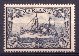1901 3m Mariana Islands, German Colonies, Kaiser’s Yacht, Germany (Mi. 18)