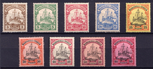 1901 Marshall Islands, German Colonies, Kaiser’s Yacht, Germany (Mi. 13 - 21)