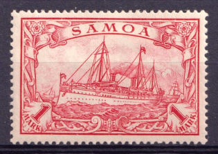 1900-01 1m Samoa, German Colonies, Kaiser’s Yacht, Germany (Mi. 16)