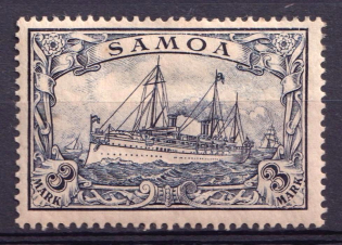 1900-01 3m Samoa, German Colonies, Kaiser’s Yacht, Germany (Mi. 18)