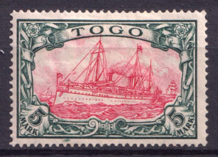 1909-19 5m Togo, German Colonies, Kaiser’s Yacht, Germany (Mi. 23)