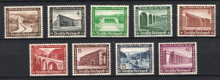 1936 Third Reich, Germany (Mi. 634 - 642, Full Set, CV $100, MNH)