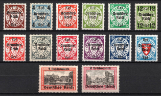 1939 Third Reich, Germany (Mi. 716 - 729, Full Set, CV $290, MNH)