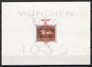 1937 Third Reich, Germany, Souvenir Sheet (Mi. Bl. 10, CV $230, MNH)