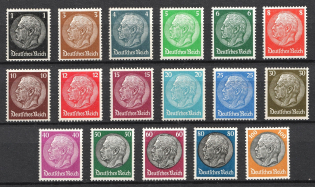 1933-36 Third Reich, Germany (Mi. 512 X - 528 X, Full Set, CV $100, MNH)