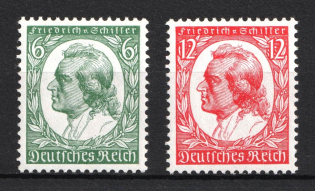 1934 Third Reich, Germany (Mi. 554 - 555, Full Set, CV $130, MNH)