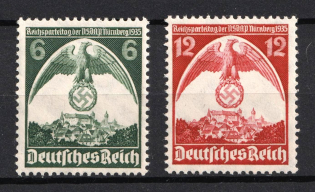 1935 Third Reich, Germany (Mi. 586 - 587, Full Set, CV $30, MNH)