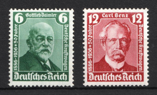 1936 Third Reich, Germany (Mi. 604 - 605, Full Set, CV $20, MNH)