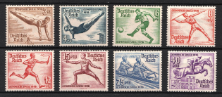 1936 Third Reich, Germany (Mi. 609 - 616, Full Set, CV $180, MNH)