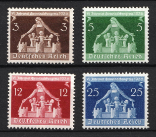 1936 Third Reich, Germany (Mi. 617 - 620, Full Set, CV $30, MNH)