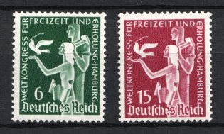 1936 Third Reich, Germany (Mi. 622 - 623, Full Set, CV $20, MNH)