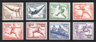 1936 Third Reich, Germany (Mi. 624 - 631, Full Set, CV $100, MNH)