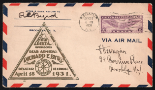 1931 United States, Airmail cover, Decatur - Brooklyn, franked by Mi. 321