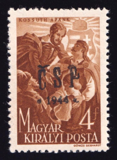 1944 4f Khust, Carpatho-Ukraine CSP (Signed, CV $30, MNH)